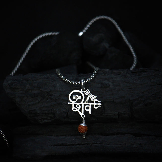 Shiv Pendent with Oxidised Chain