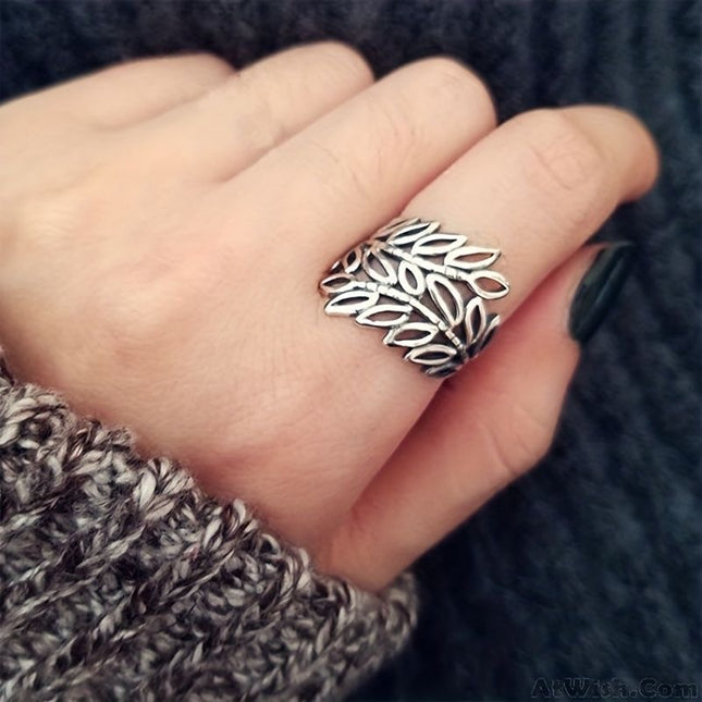 Leaves Silver Ring