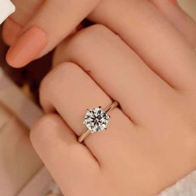 American Diamond Silver Ring