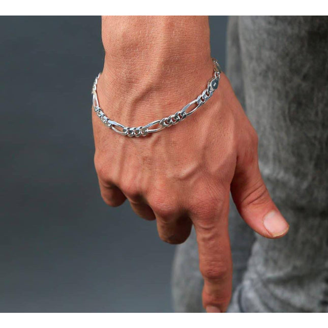 Plain Silver Cubic Bracelet