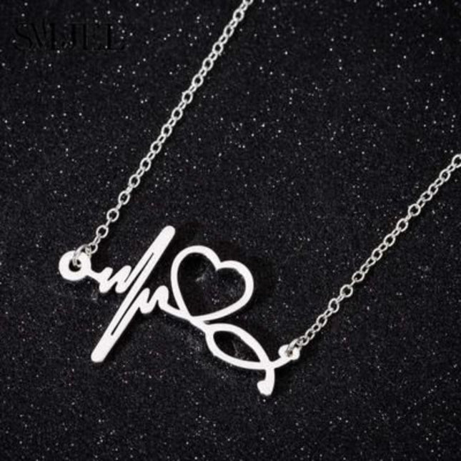 Heartbeat Stethoscope Pendent Chain