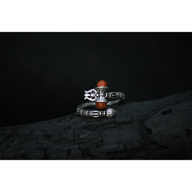 Trishul Silver Ring