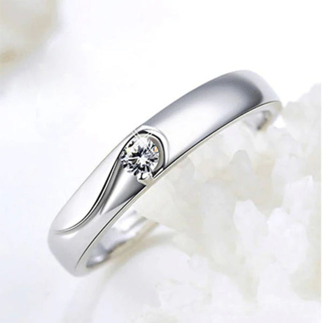Imperial Diamond Men's Silver Ring