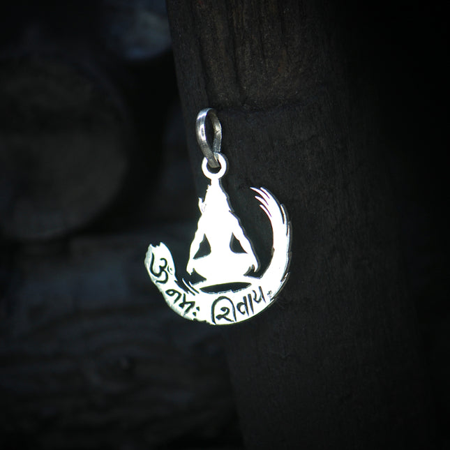 Om Namah Shivay Silver Pendant