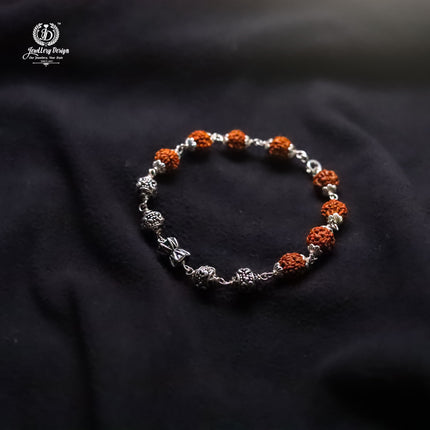 Damru Om Beads Rudraksha Bracelet