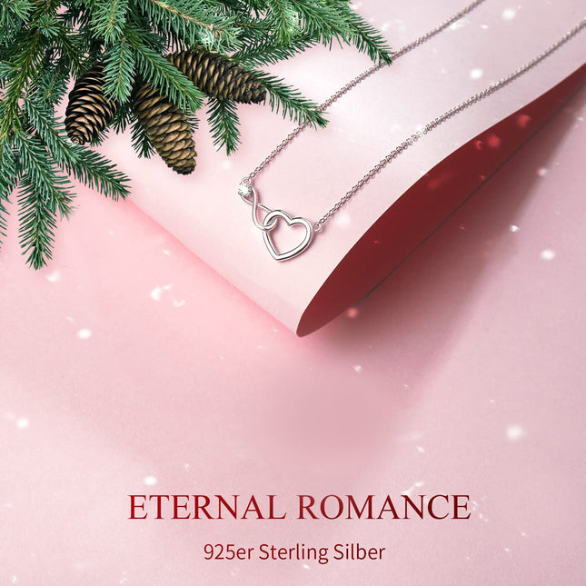 Silver Infinity Heart Necklace