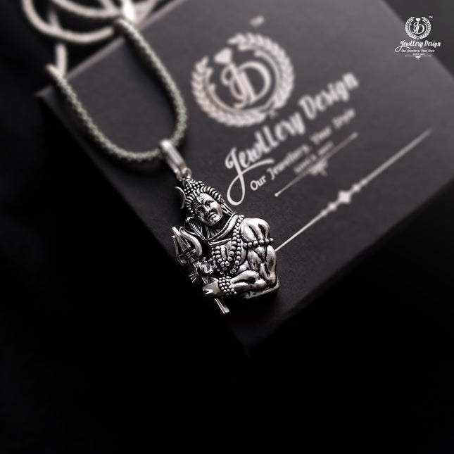 Lord Shiva With Trishul Pendant Chain