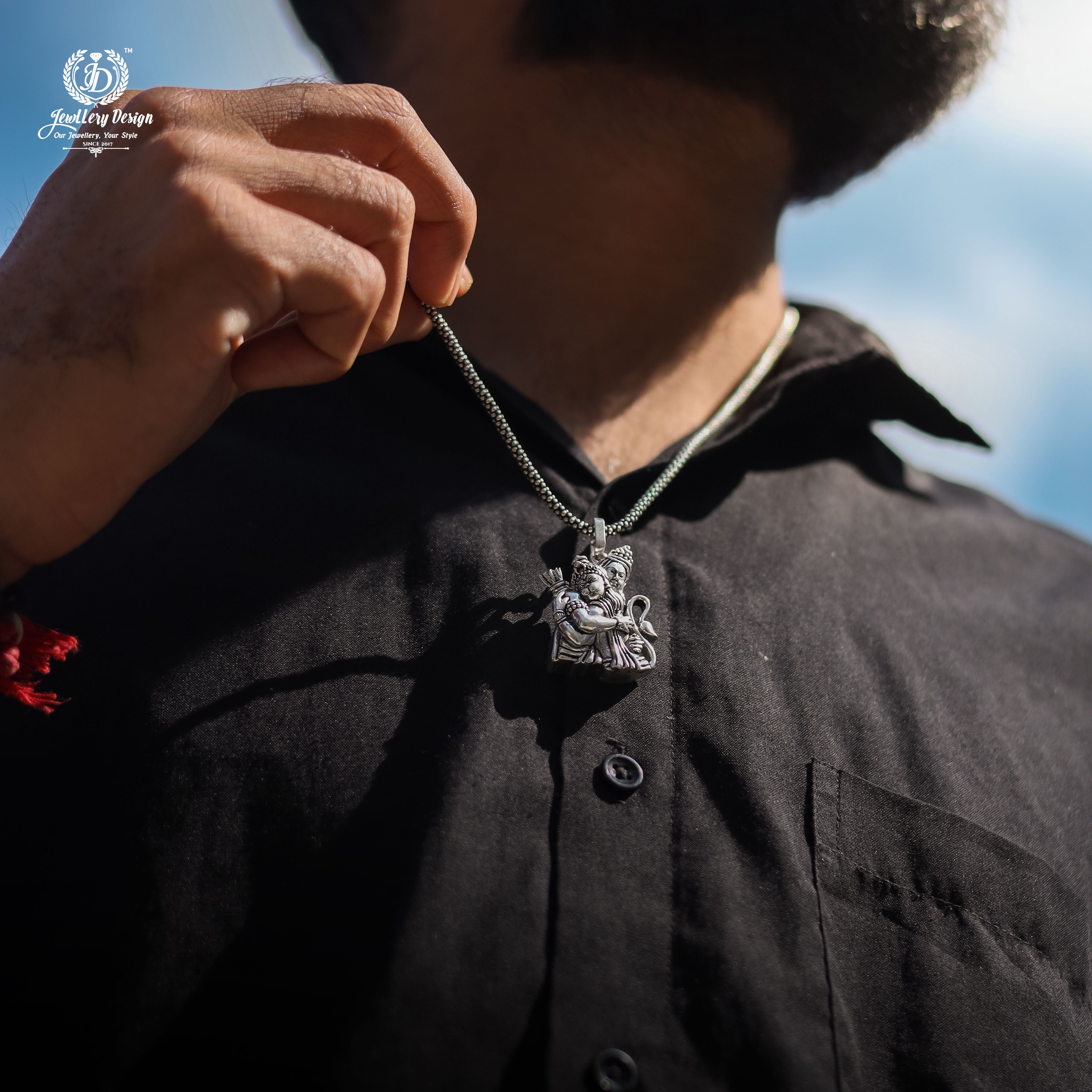 Sri Rama Hand Chain Buy Shree Ram Hanumanji Pendant Oxidized Silver Chain – Jewllery Design