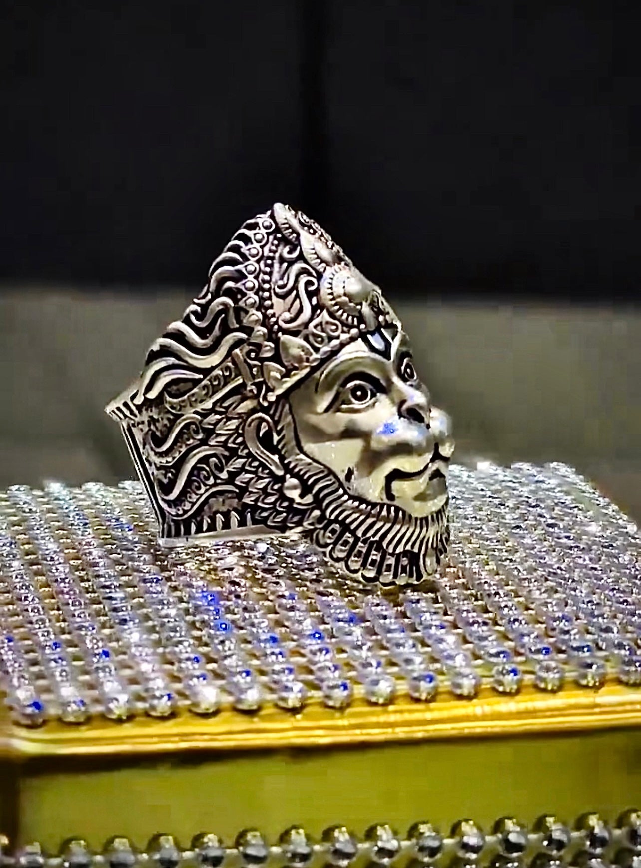 Om Pooja Shop Hanuman Ring in 92.5% Pure Silver - for Men : Amazon.in:  Jewellery
