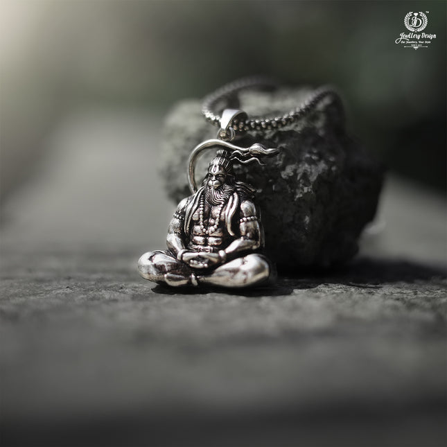 hanuman silver locket