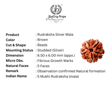 Trishul Damru Rudraksha Pendant + Orignal Rudraksha Mala