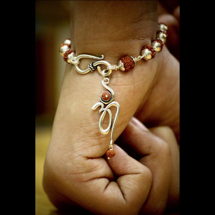 New Om pendant + Rudraksha Bracelet