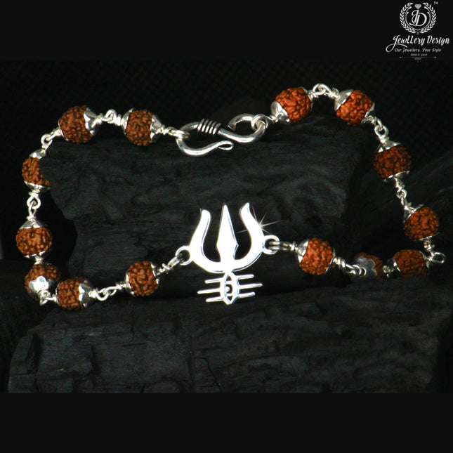 Trishul Trinatra Rudraksha Bracelet