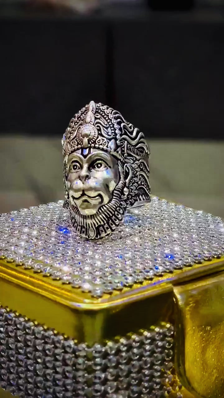 Buy Memoir Brass Black Laminated Bajrang Bali Hanuman Fashion Fingerring  Hindu Jewellery Men Women (ORKL7682) Online In India At Discounted Prices