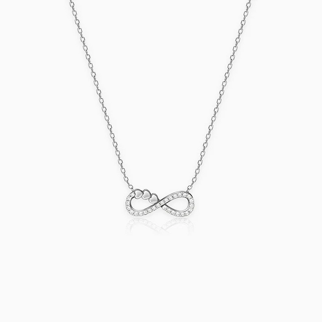 Silver Infinity Heart Necklace