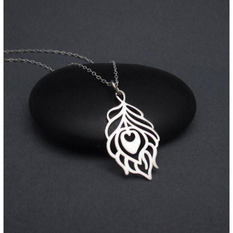 Shop Peacock Feather Pendent Chain – Jewllery Design