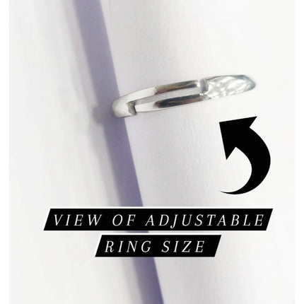 Diamond Heart Adjustable Ring