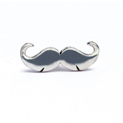 Moustache Silver Earring