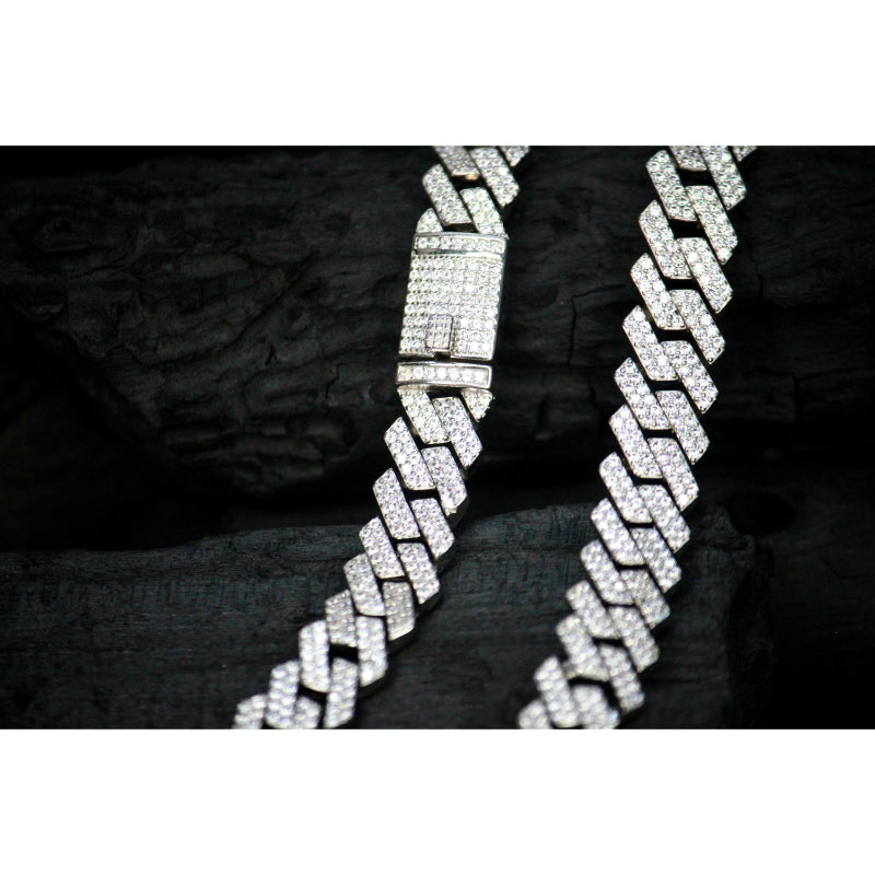 Buy Stylish Silver Cuban Bracelet Silver - Main Image