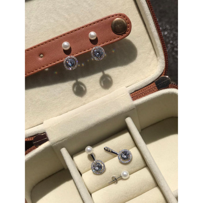 Circle Diamond Earring 2 in 1