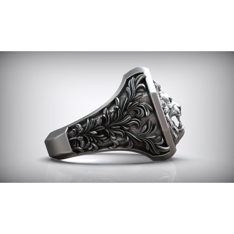 Buy Versace Silver Lion Ring – Jewllery Design