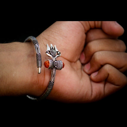 New Stylish Trishul Bangle with Rudraksha
