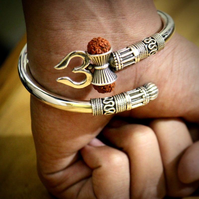 Shiv charm bracelet sliver - Shiv Kripa Rudraksh Kendra
