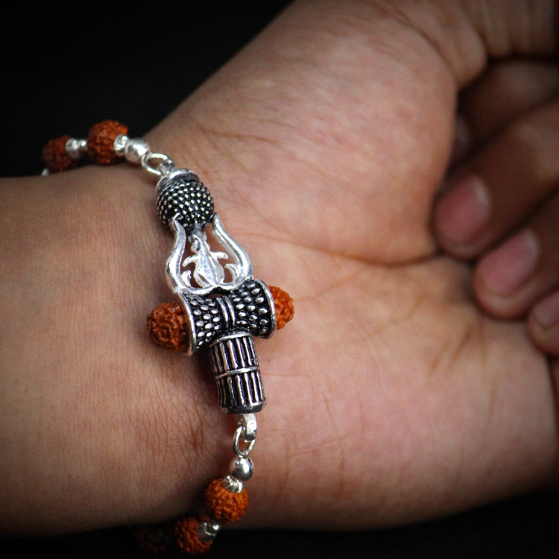 Wonder Care Rudraksha Shiv Om Trishul Damroo Kada for Men, Lord Shiva  Bahubali Cuff Bracelet for Men, Boys | Religious Brass Kada | Free Size  Bracelet for Maha Shivratri - Walmart.com