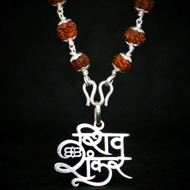 Shiv Pendent with Orignal Rudraksha Mala