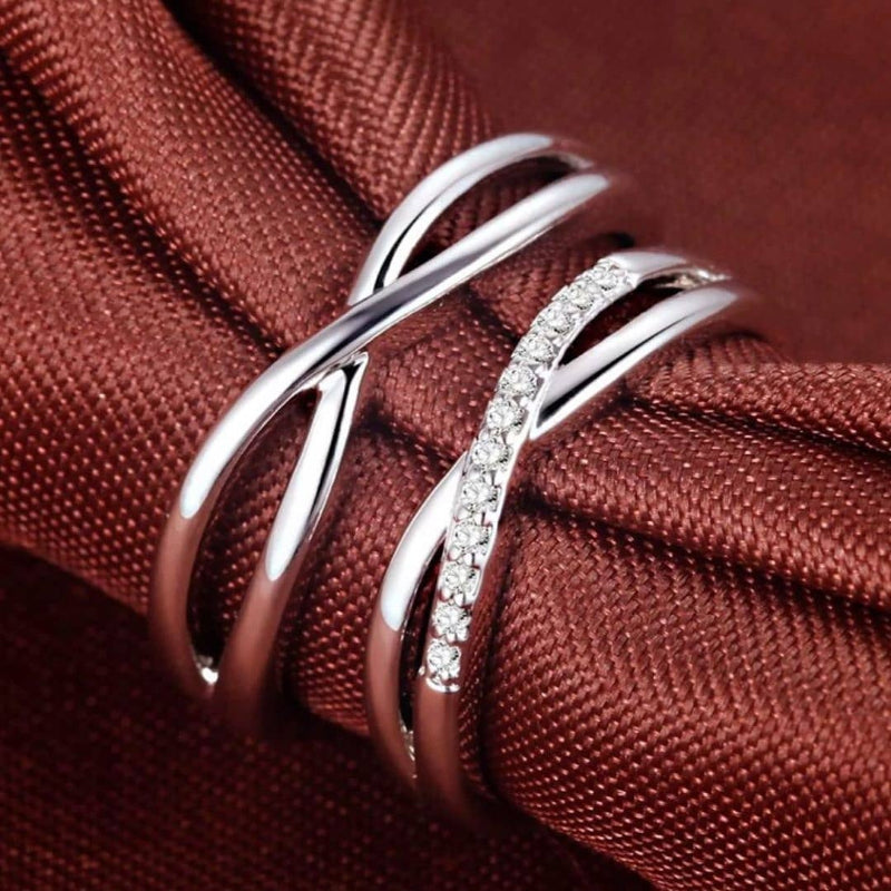 Buy Silver Infinity Couple Ring at Upto 18% Off – Jewllery Design
