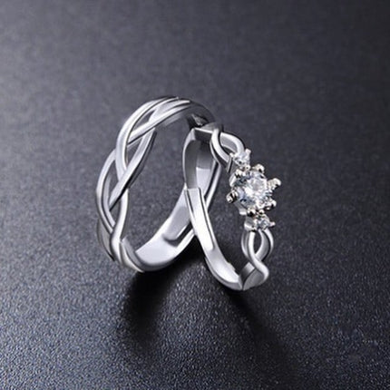 Infinity Design Couple Silver Ring ( Promise Of True Bond )
