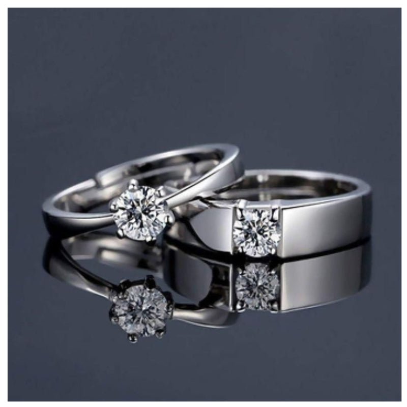 Buy Original Silver Couple Ring – Jewllery Design