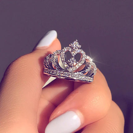Princess Crown Silver Ring
