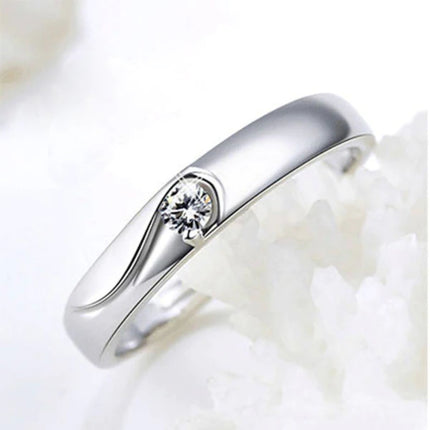 Scarlet Imperial Diamond Silver Men's Ring
