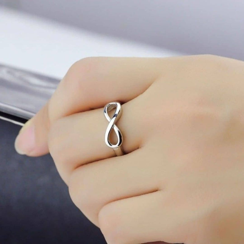 Stylish Silver Infinity Ring - Main Image
