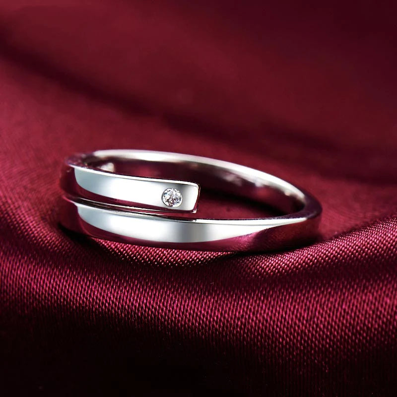 Designer Single Diamond Platinum Ring for Men SJ PTO 312
