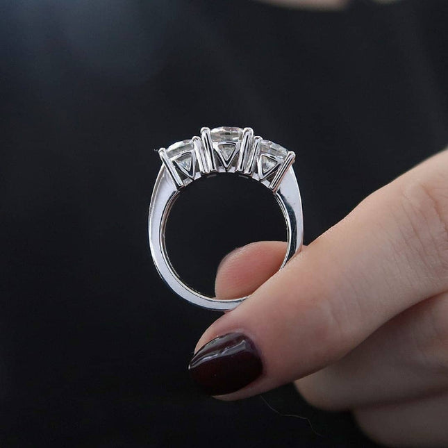 TRIO Diamond Silver Ring