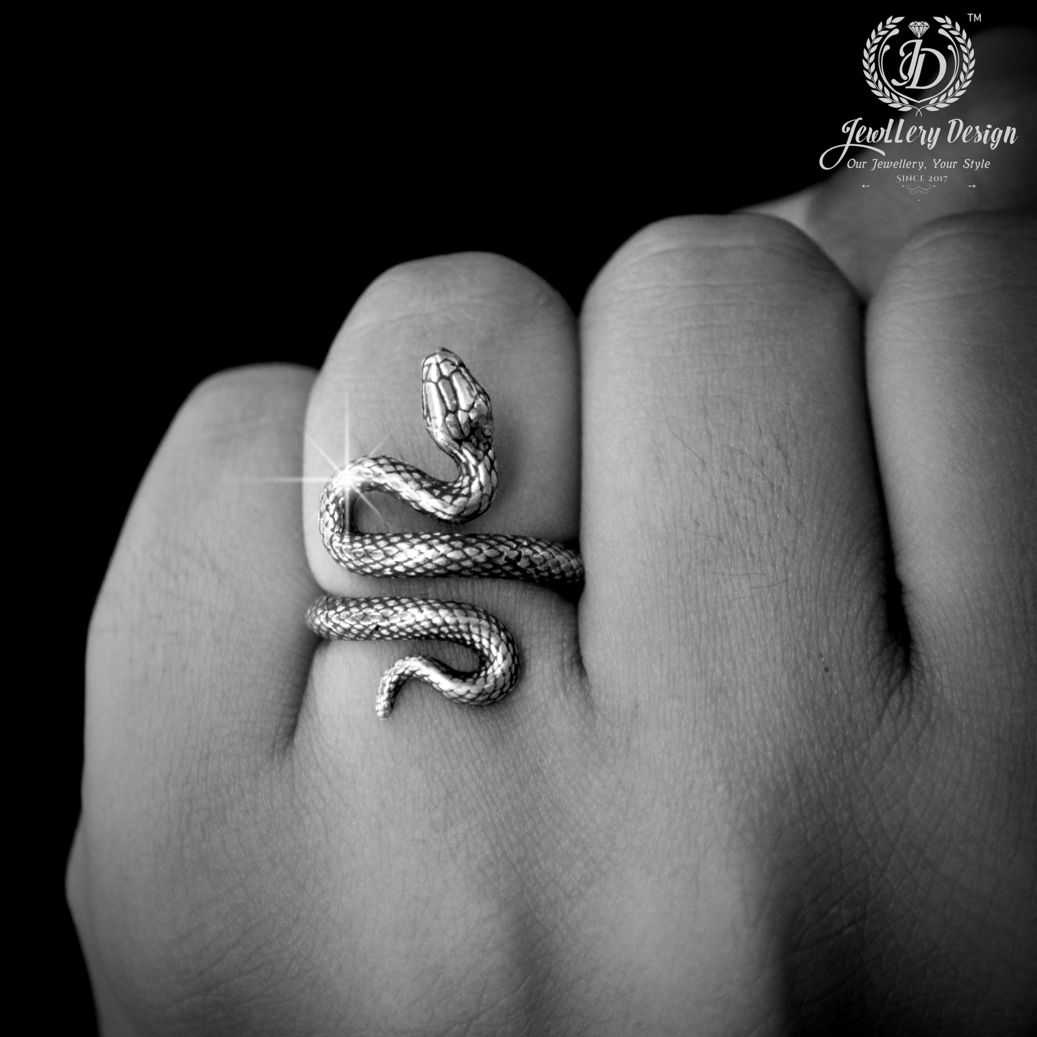 Buy Snake Ring Adjustable Sterling Silver Ring Online in India - Etsy