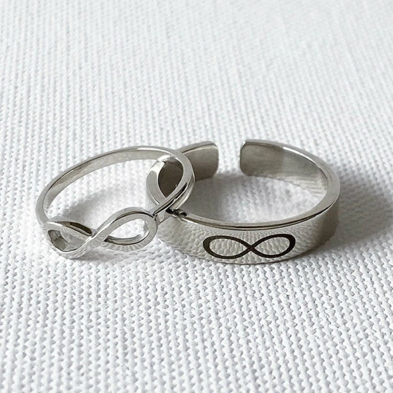 Adjustable Couple Rings for Lovers in Silver Stylish King Queen Design  Valentine | eBay